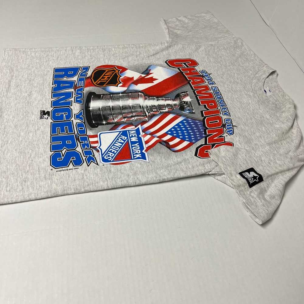 VTG Starter NY Rangers Stanley Cup Champions Shirt - image 5