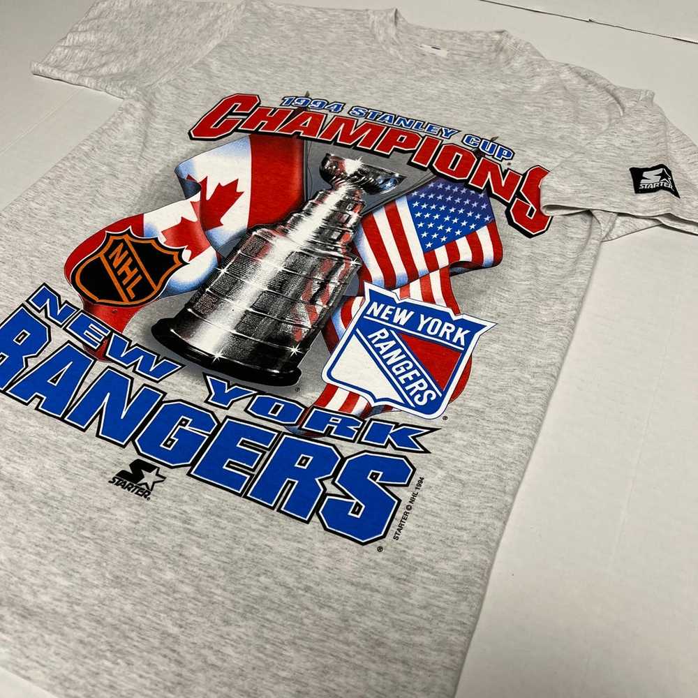 VTG Starter NY Rangers Stanley Cup Champions Shirt - image 6