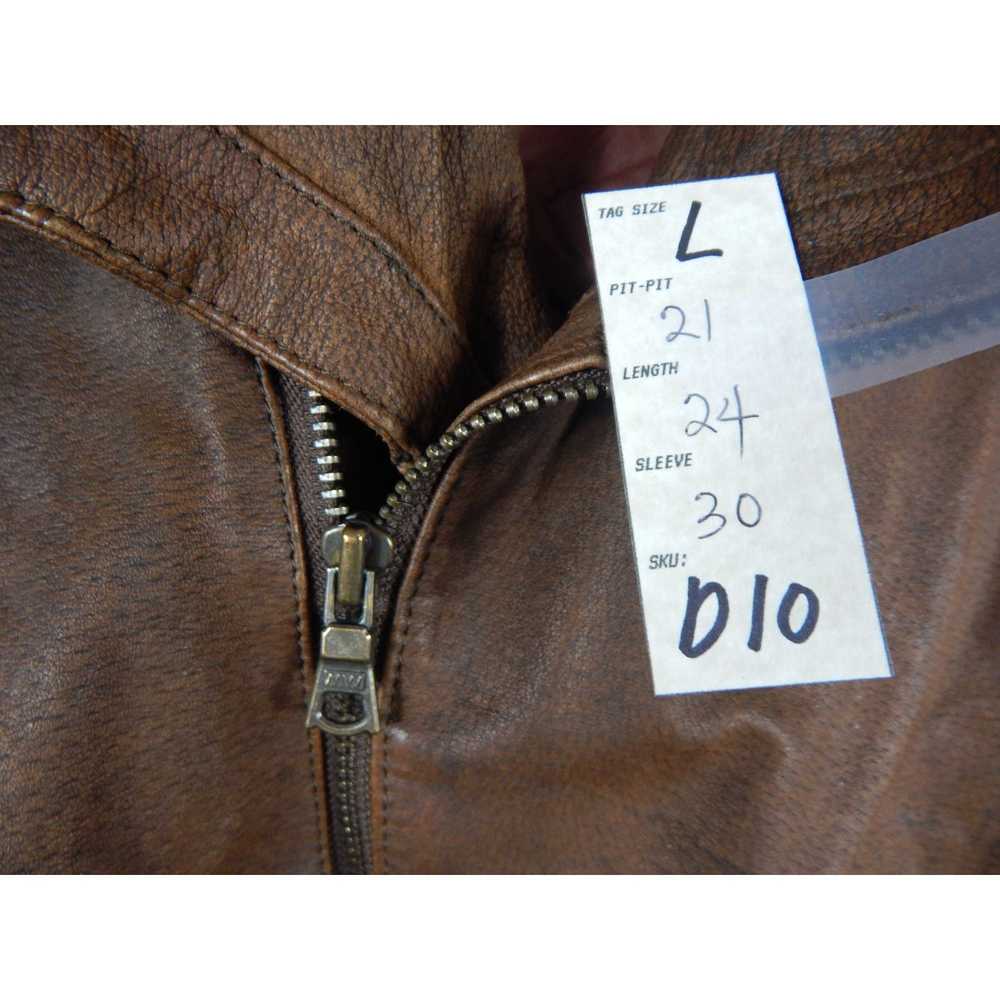 Vintage Vintage Midway Diagonal Full Zip Leather … - image 4