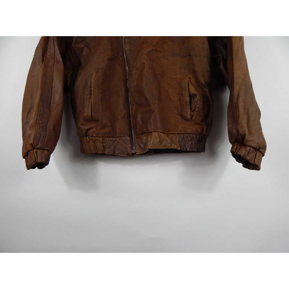 Vintage Vintage Midway Diagonal Full Zip Leather … - image 8