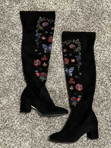 Other IMPO Elaine Stretch Floral Embroidered Black