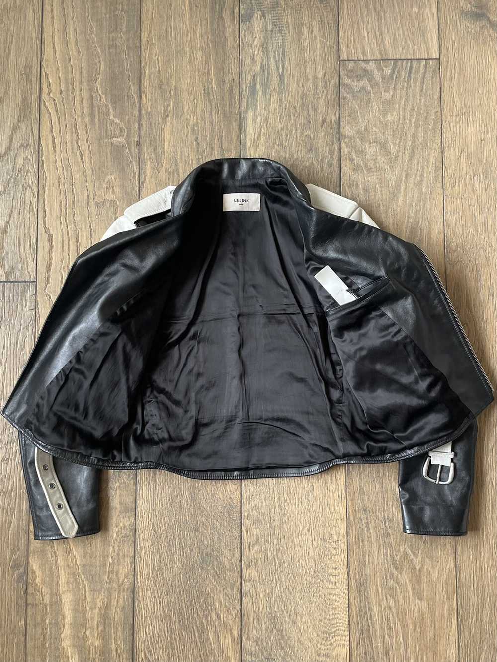 Celine Celine Motorcycle Leather Jacket - image 3