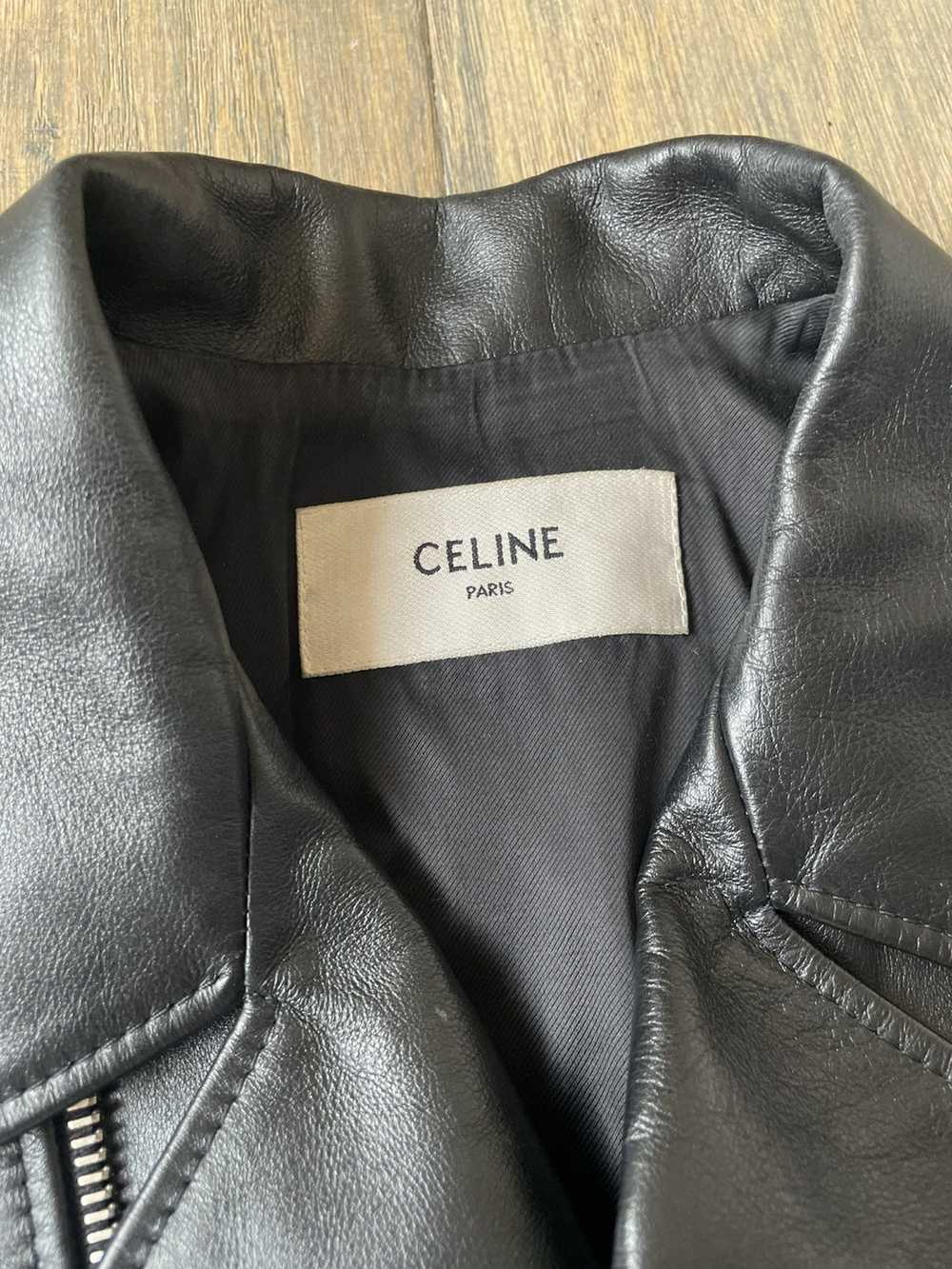 Celine Celine Motorcycle Leather Jacket - image 6