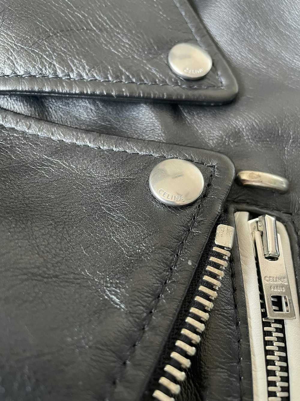 Celine Celine Motorcycle Leather Jacket - image 8