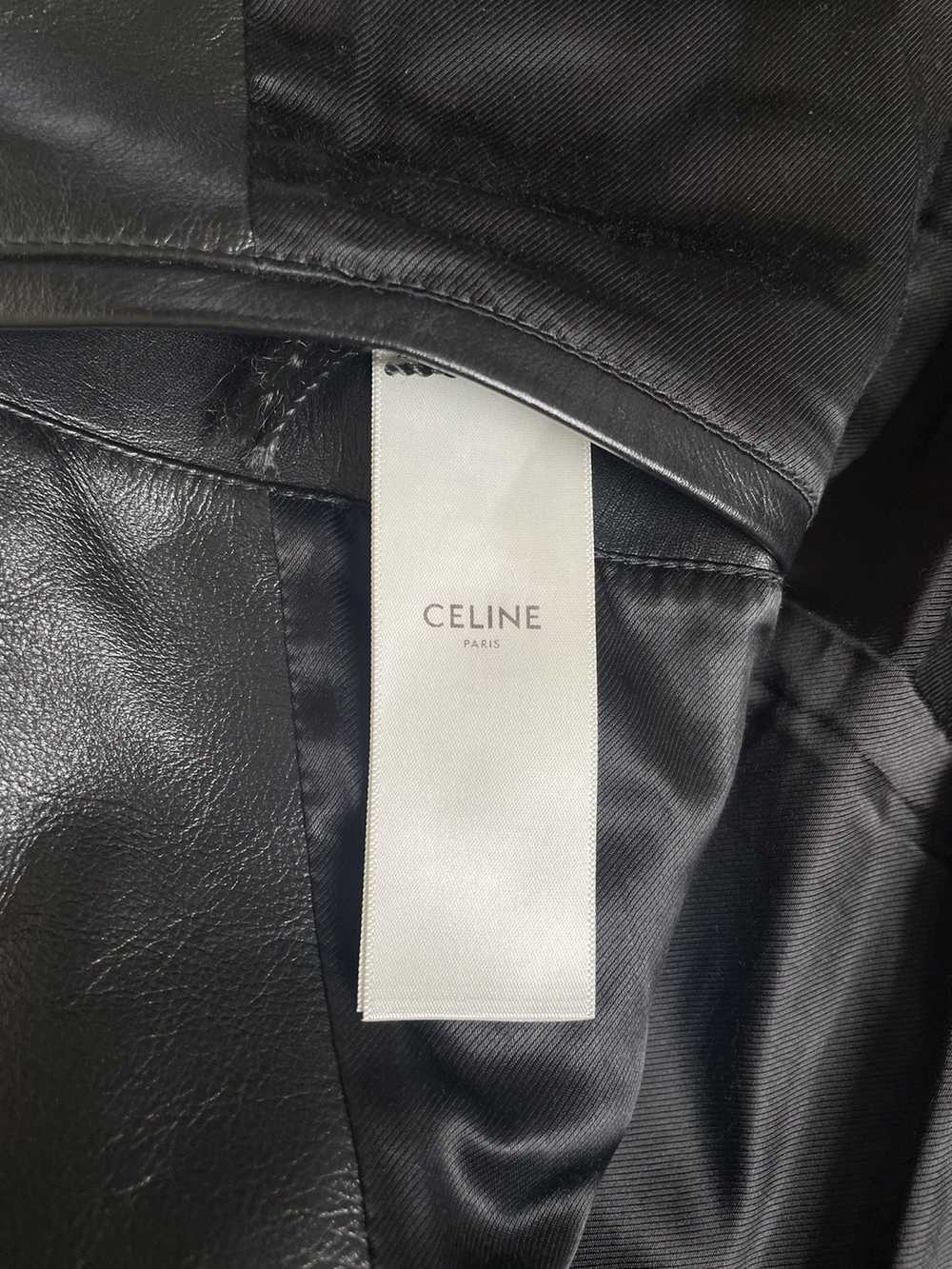 Celine Celine Motorcycle Leather Jacket - image 9