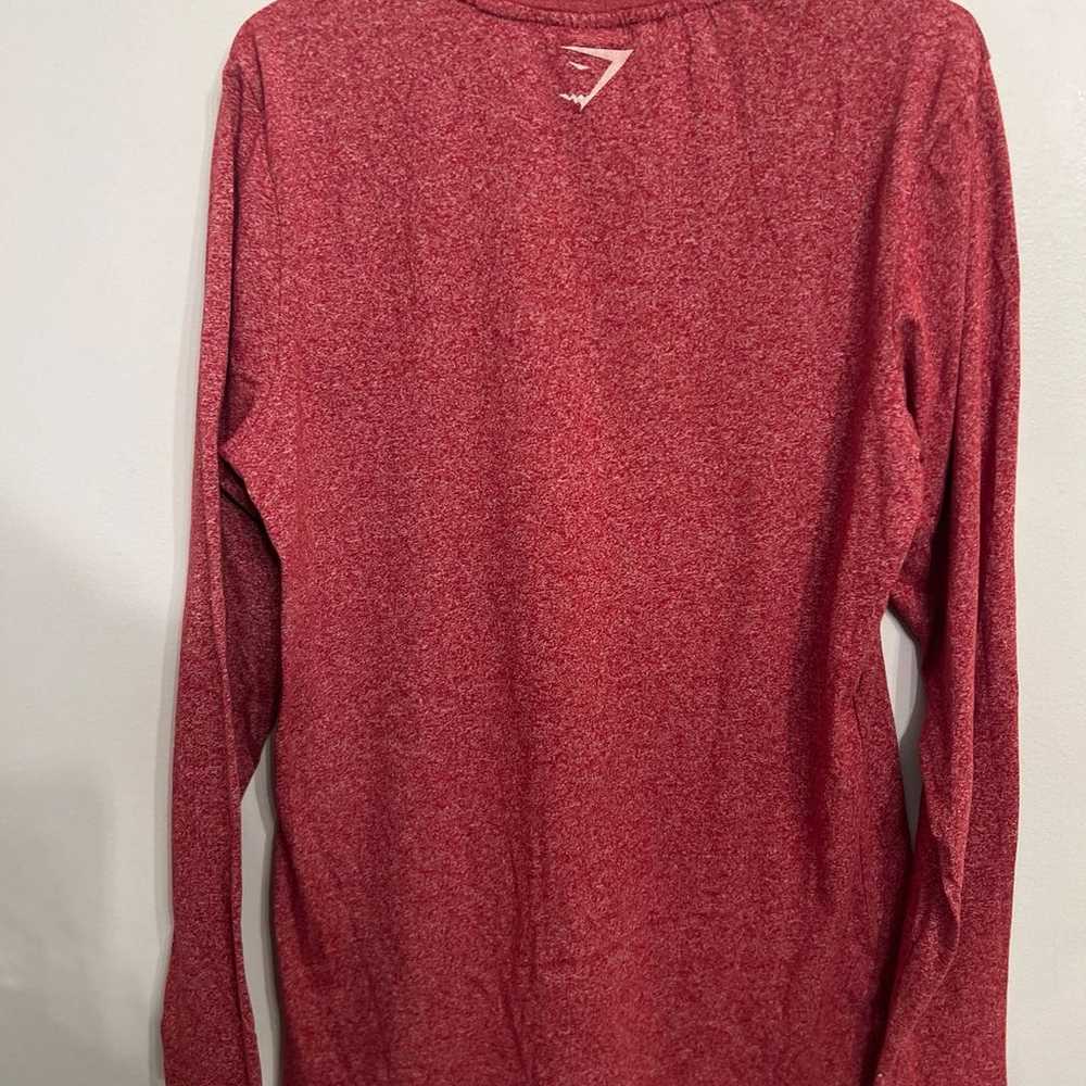 Gymshark Men's L Shirt Red Performance Long Sleev… - image 5