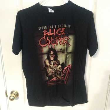 Spend The Night With Alice Cooper Shirt Black Size