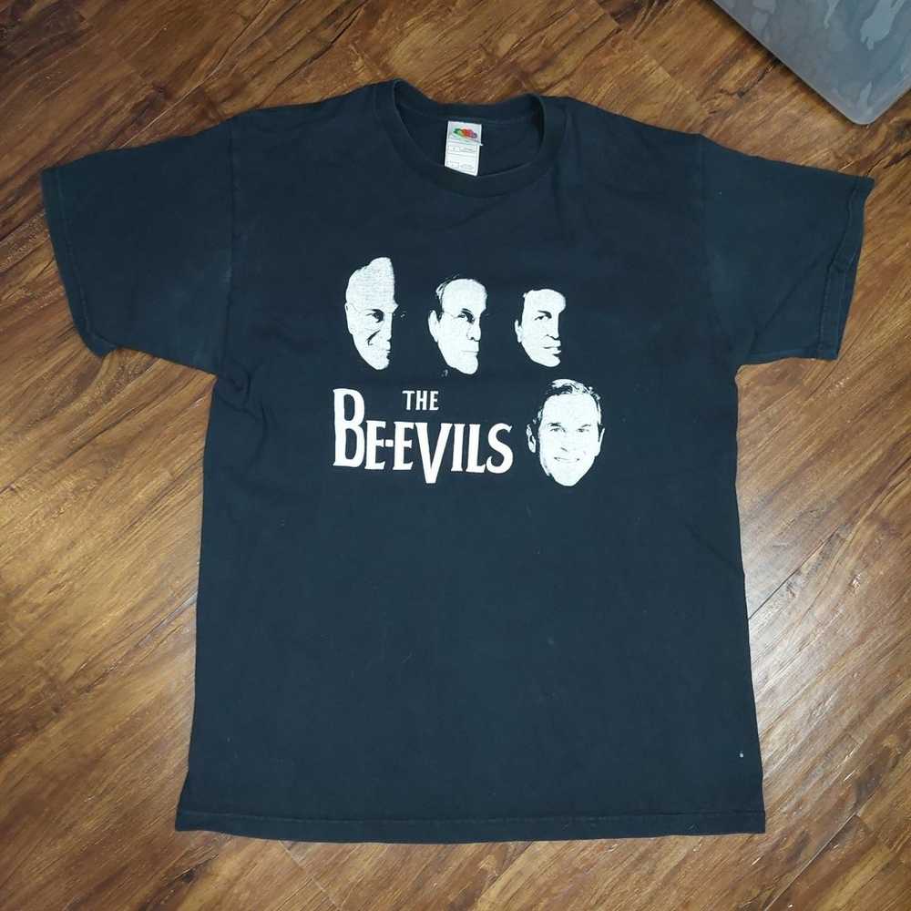 Vintage George Bush T Shirt Sz L The Be-Evils Ant… - image 1