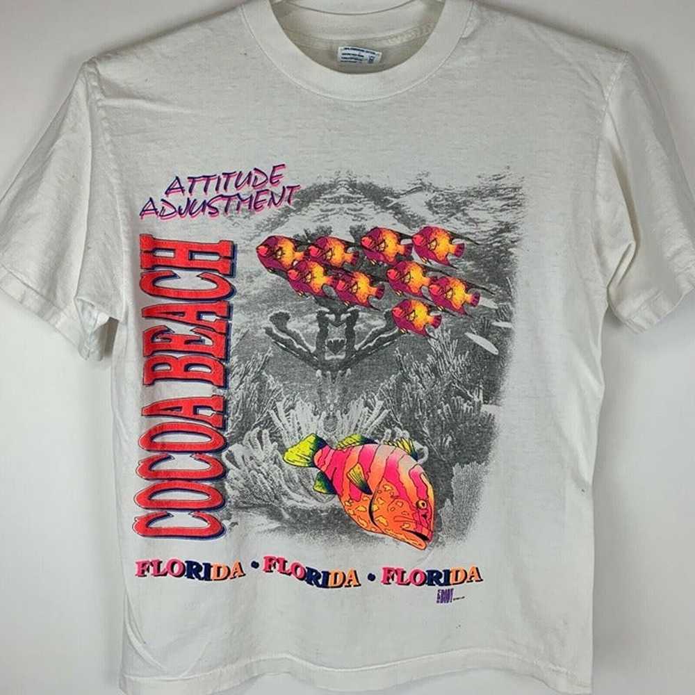 Cocoa Beach Florida Vintage 90s T Shirt Windsurfi… - image 2