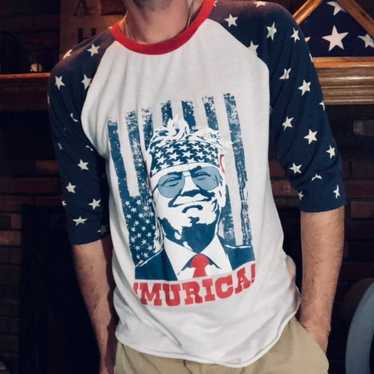 Trump ‘MERICA Patriotic Baseball Shirt - image 1