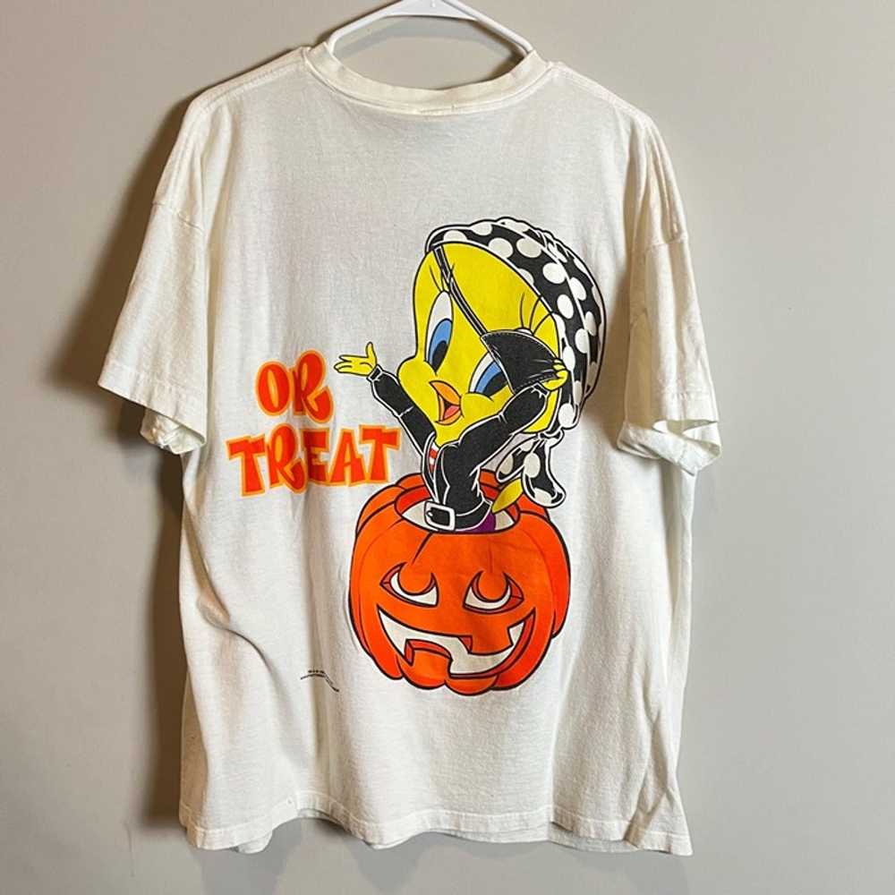 Vintage 1996 Tweety Trick or Treat Halloween Tee … - image 2