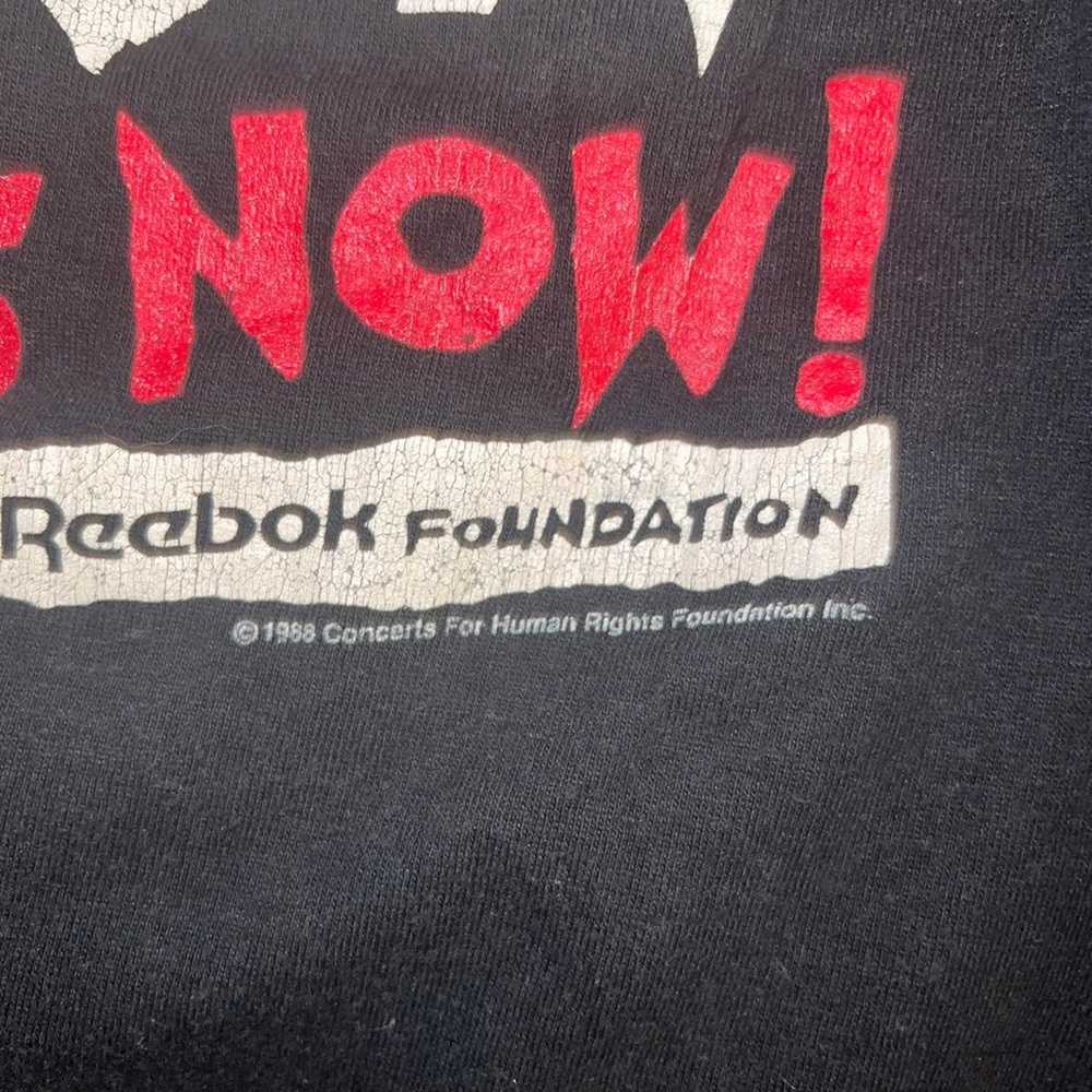 Vintage Reebok Human Rights Foundation Tour Shirt… - image 2
