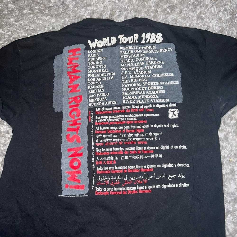 Vintage Reebok Human Rights Foundation Tour Shirt… - image 4