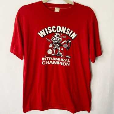 Vintage 80s university of Wisconsin Badgers champ… - image 1