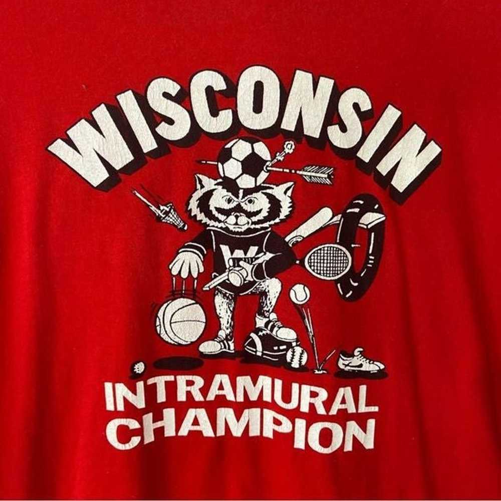 Vintage 80s university of Wisconsin Badgers champ… - image 2