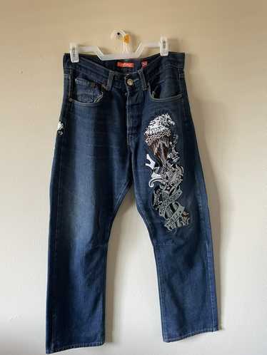 Ed Hardy × Made In Usa × Vintage Embroidered Ed Ha