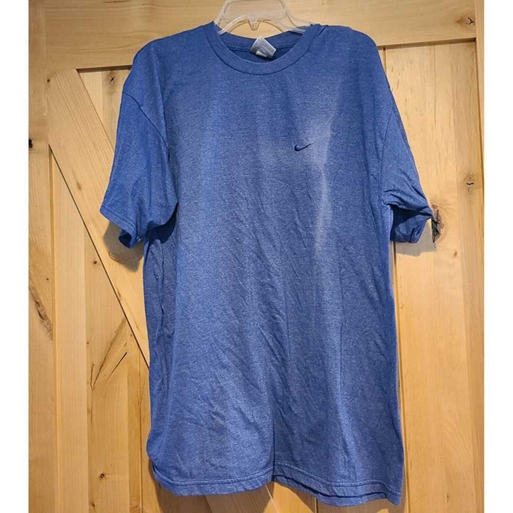 Nike Size XL Vintage y2k Blue T Shirt Embroidered… - image 1
