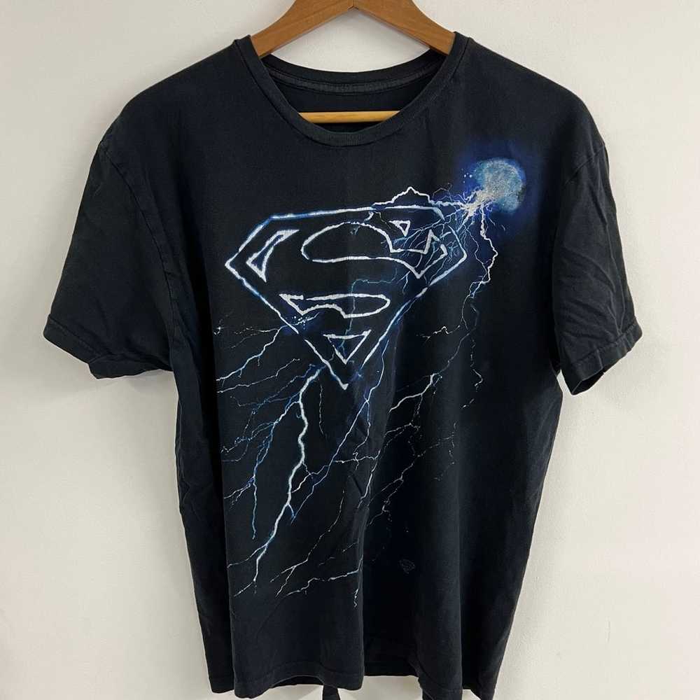 DC Comics Superman Symbol Lightning Graphic T-Shi… - image 1