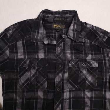 Helix Helix Tartan Flannel Button Shirt Mens Size 