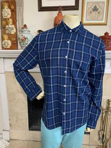 Baldwin Indigo Plaid Shirt