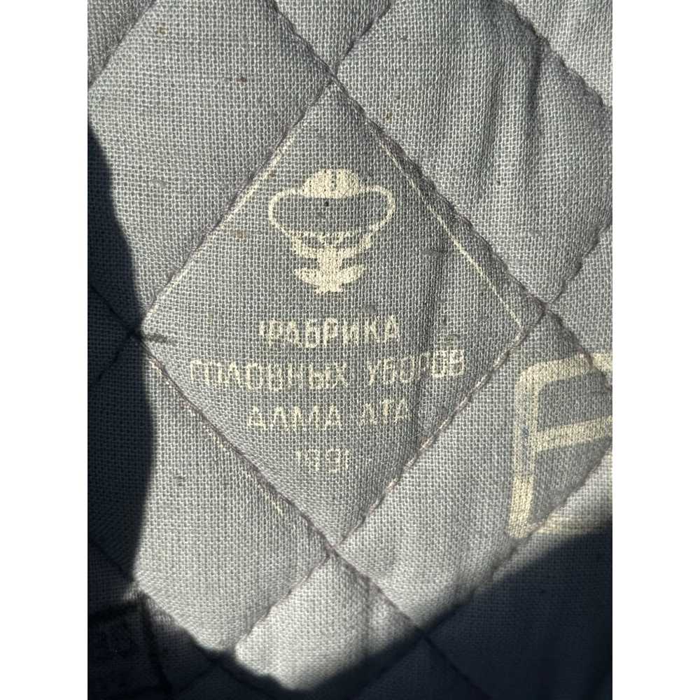 Vintage Soviet Army Ushanka Wool Fur Cap Hat 1982… - image 5
