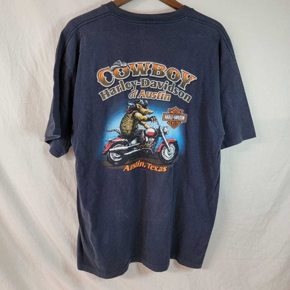 Vintage Harley Davidson T-Shirt Mens Black Single… - image 7