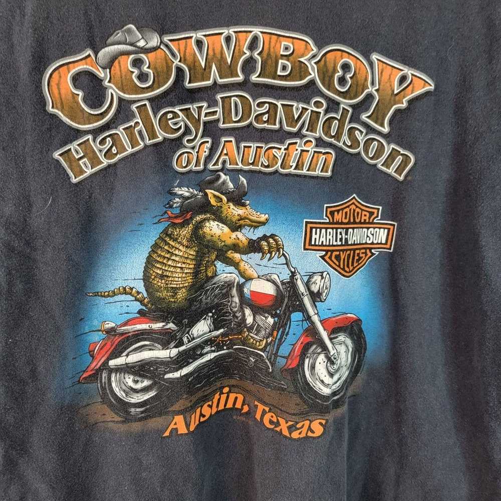 Vintage Harley Davidson T-Shirt Mens Black Single… - image 8