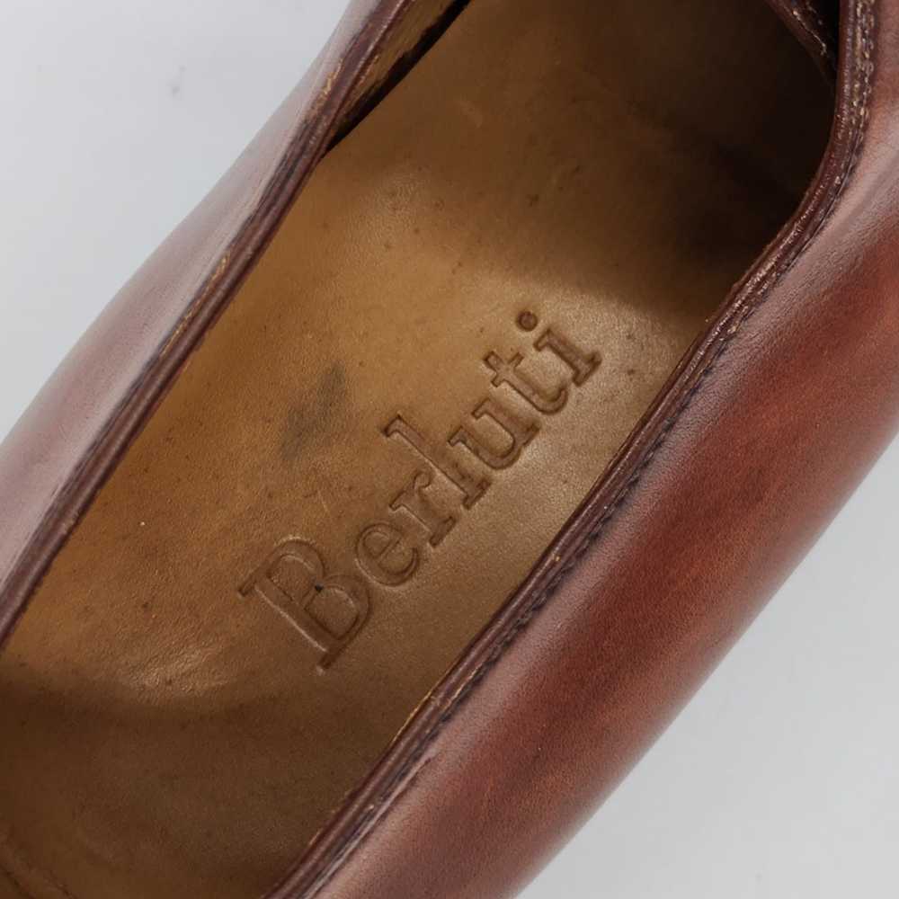 Berluti Berluti - Stitched Detail Leather Oxford … - image 10