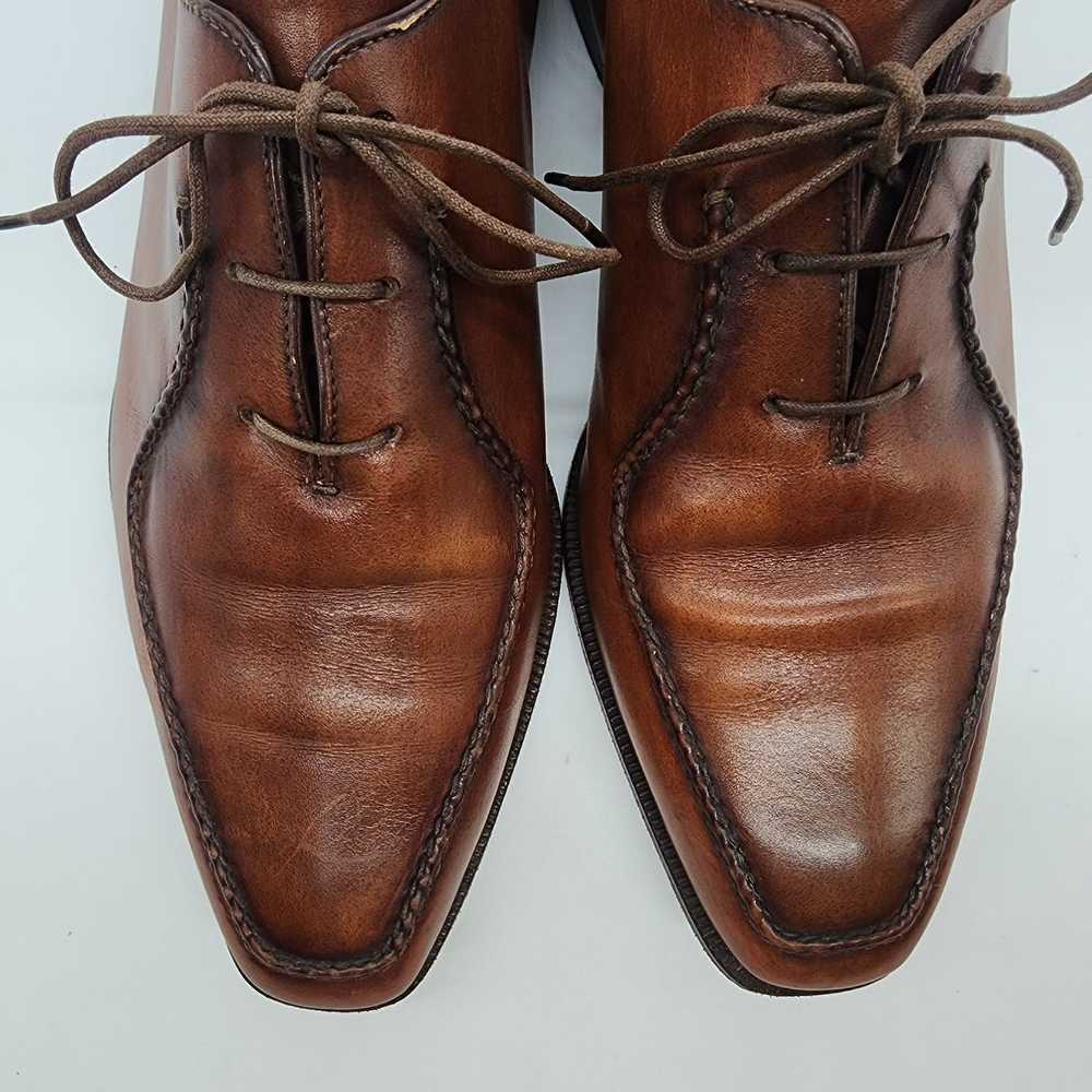 Berluti Berluti - Stitched Detail Leather Oxford … - image 4