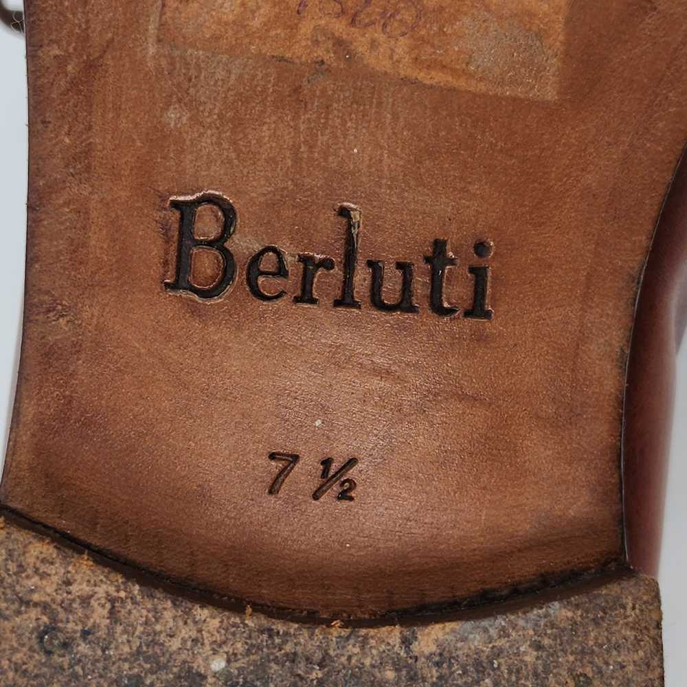 Berluti Berluti - Stitched Detail Leather Oxford … - image 9