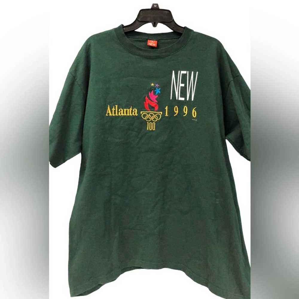 Atlanta 1996 Olympics embroiders on hunter green … - image 1