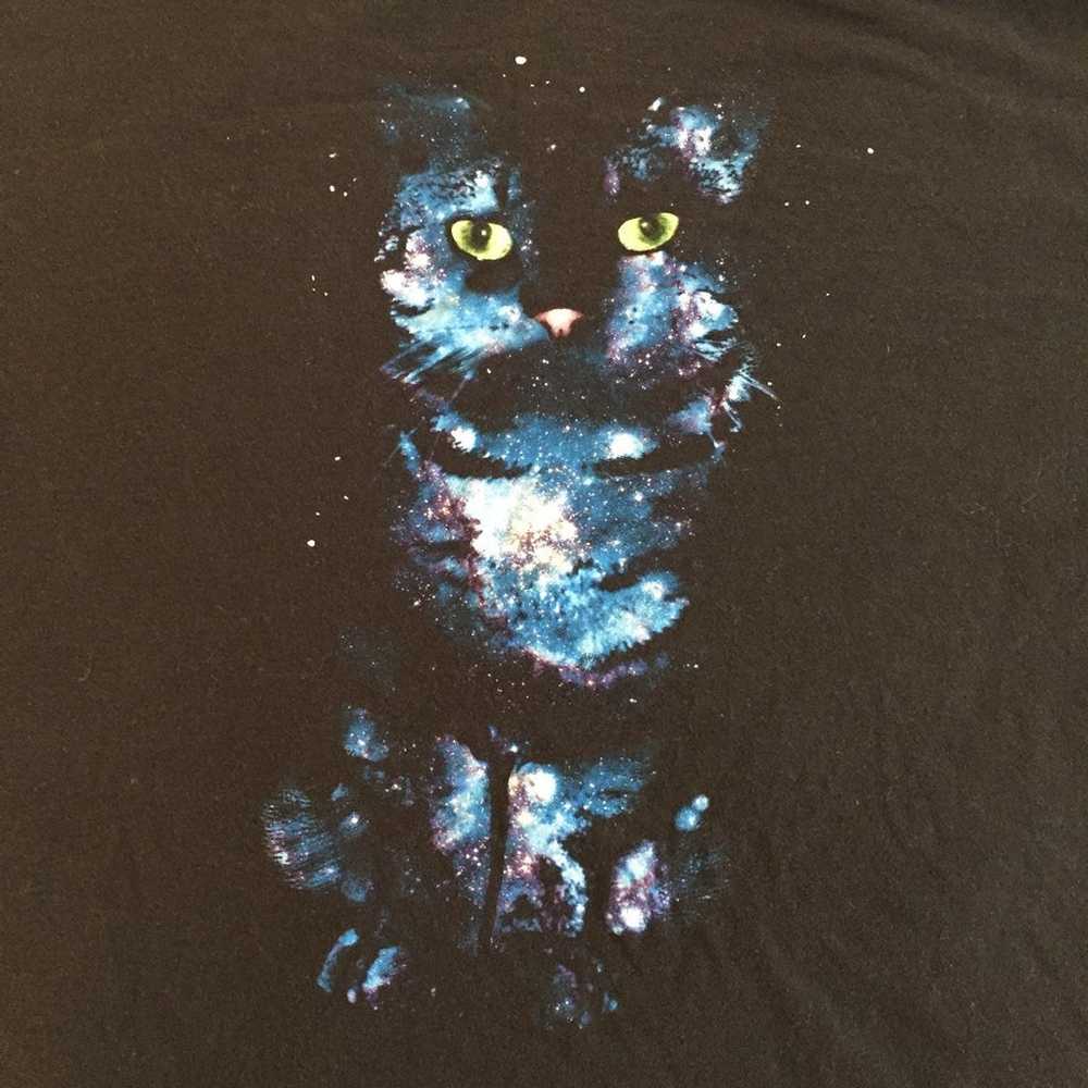 Outer Space Kitty Cat T-shirt XL - image 1
