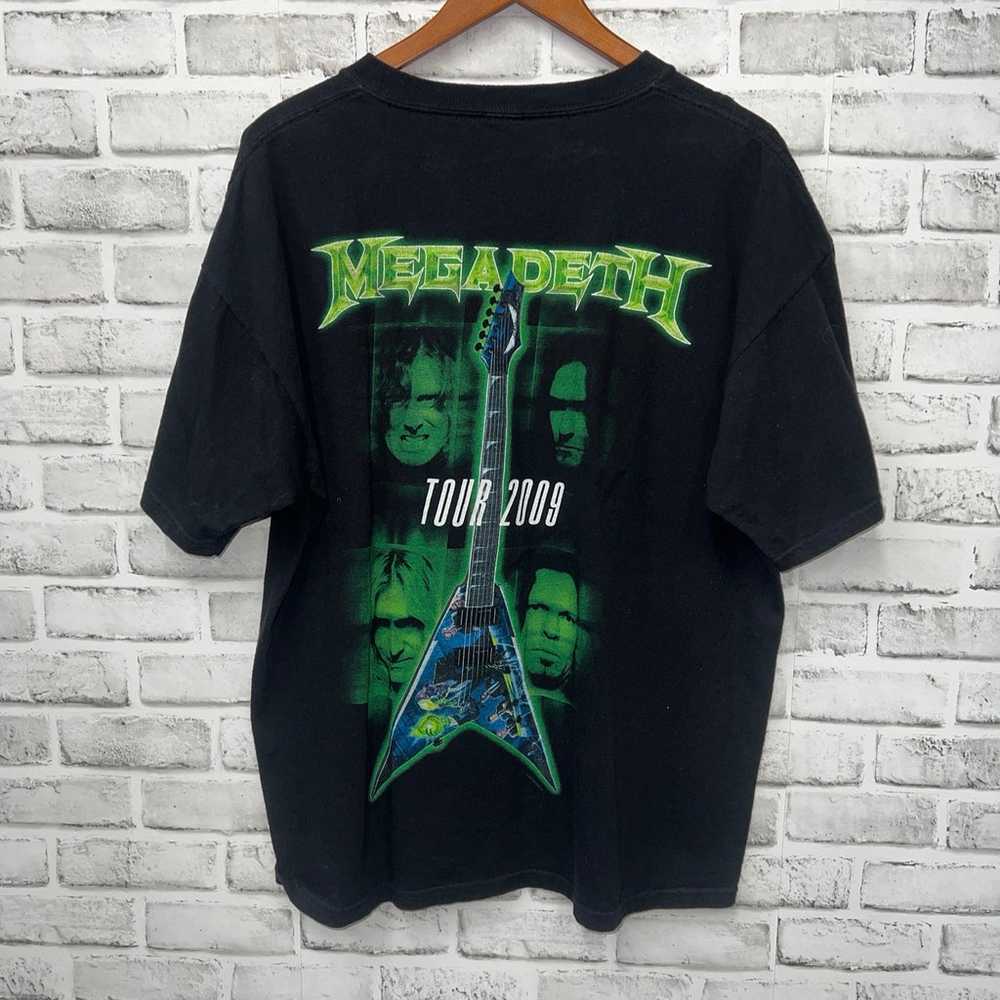 Megadeth Tour 2009 Black Graphic T-Shirt Mens Siz… - image 2
