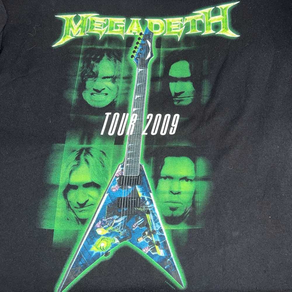 Megadeth Tour 2009 Black Graphic T-Shirt Mens Siz… - image 3