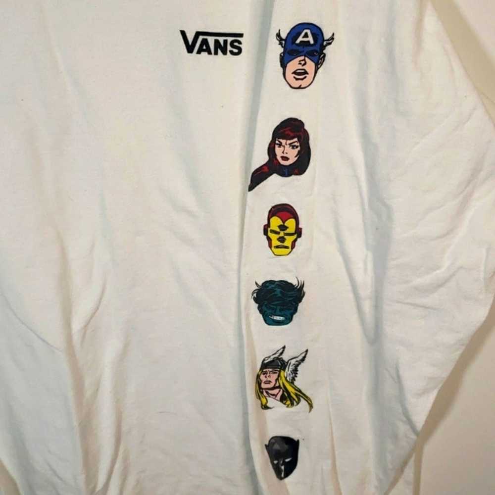 Marvel × Vans XL White Long Sleeve Tee Shirt w/Ma… - image 2