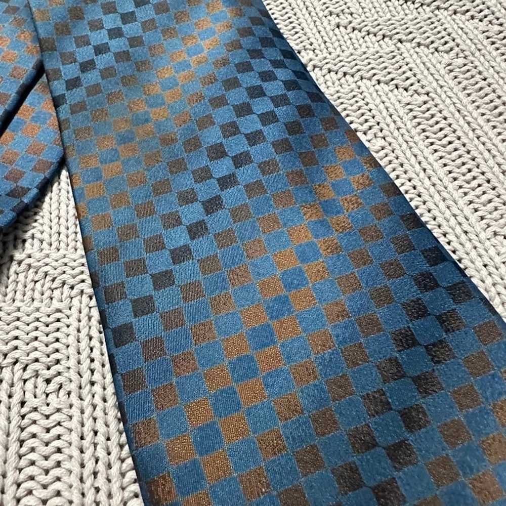 Canali Canali brown and blue ombre abstract strip… - image 2