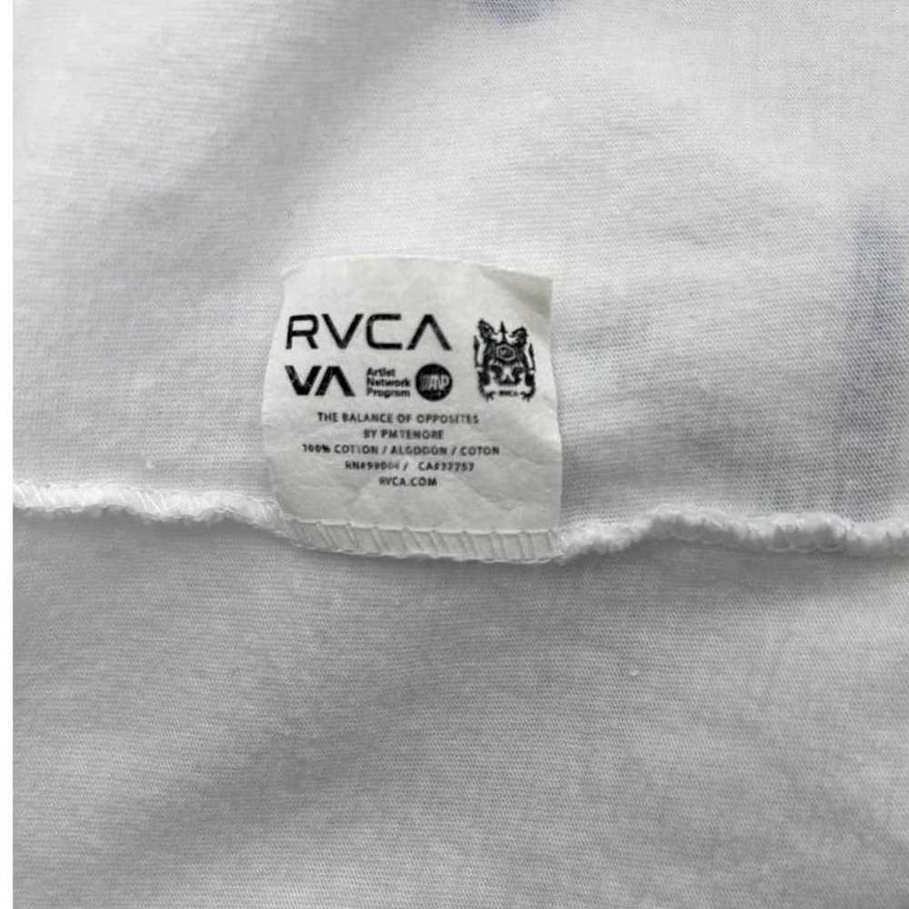 RVCA Blue Gray Logo White Tee Regular Fit 2XL - image 4