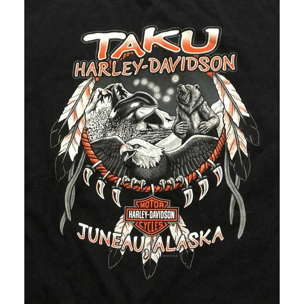 Vtg 2001 Harley Davdison Mens 2XL Taku Juneau Ala… - image 4