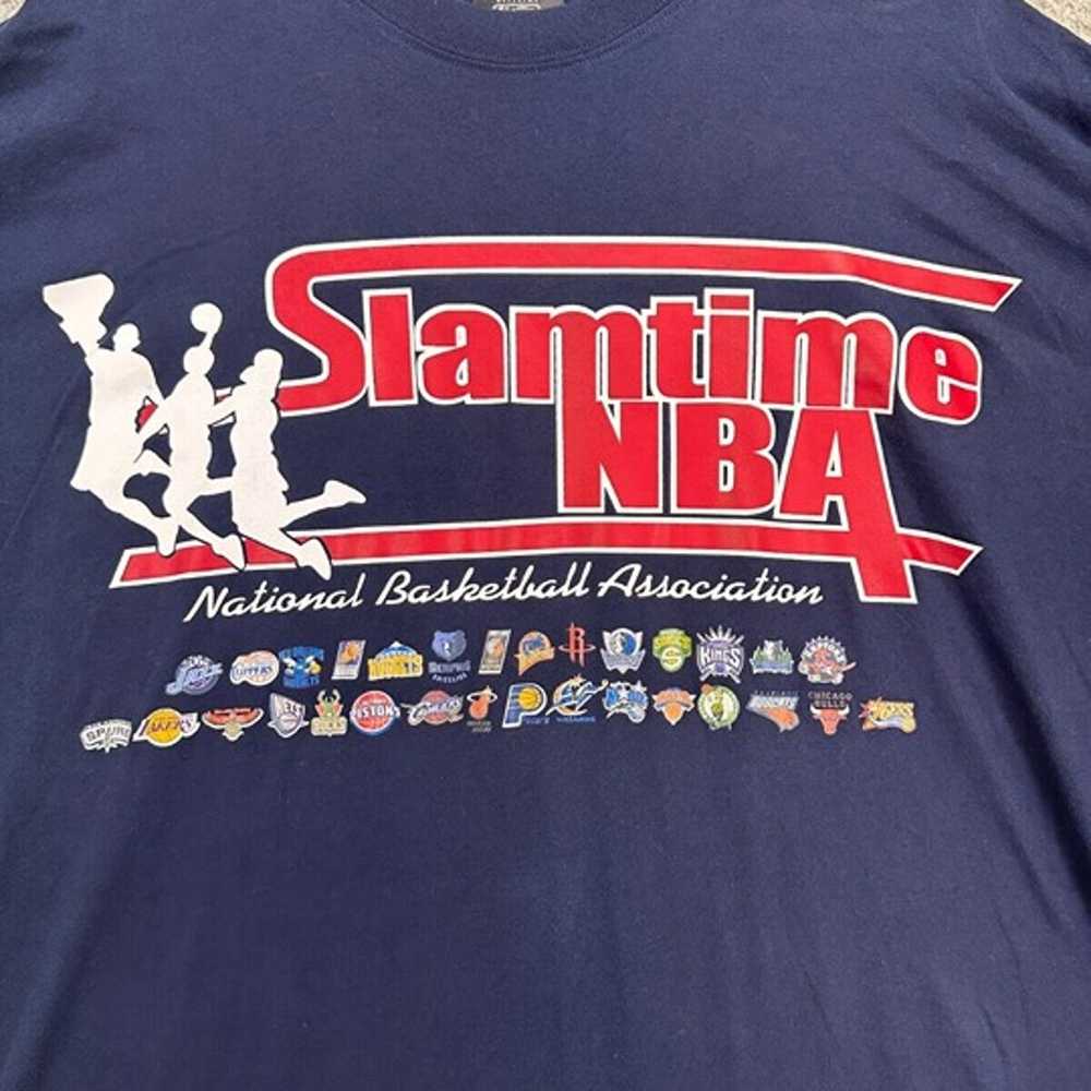 NBA Shirt Mens 2XL Blue Slamtime National Basketb… - image 4