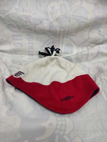 90s y2k knit cap beanie England UMBRO 赤 - メルカリ
