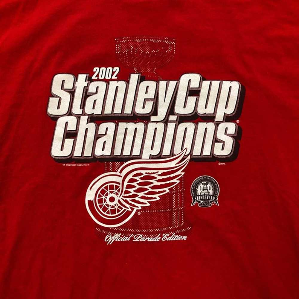 Vintage 2002 Red Wings Stanley Cup Champions Red … - image 2