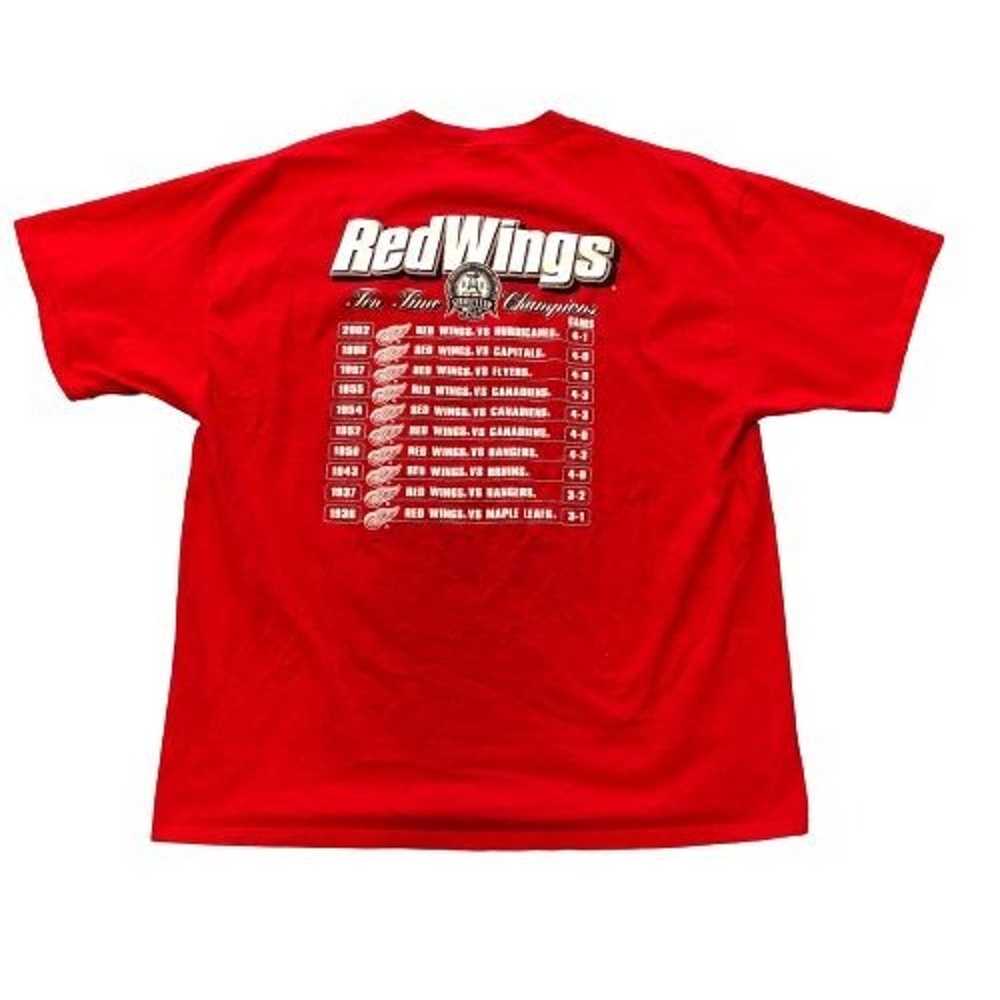 Vintage 2002 Red Wings Stanley Cup Champions Red … - image 3