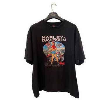 Black Harley Davidson T-Shirt Sleeve Short Harley… - image 1