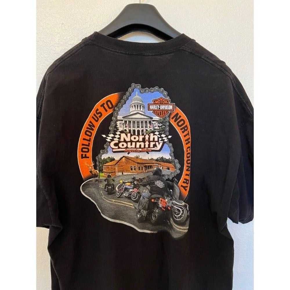 Black Harley Davidson T-Shirt Sleeve Short Harley… - image 4