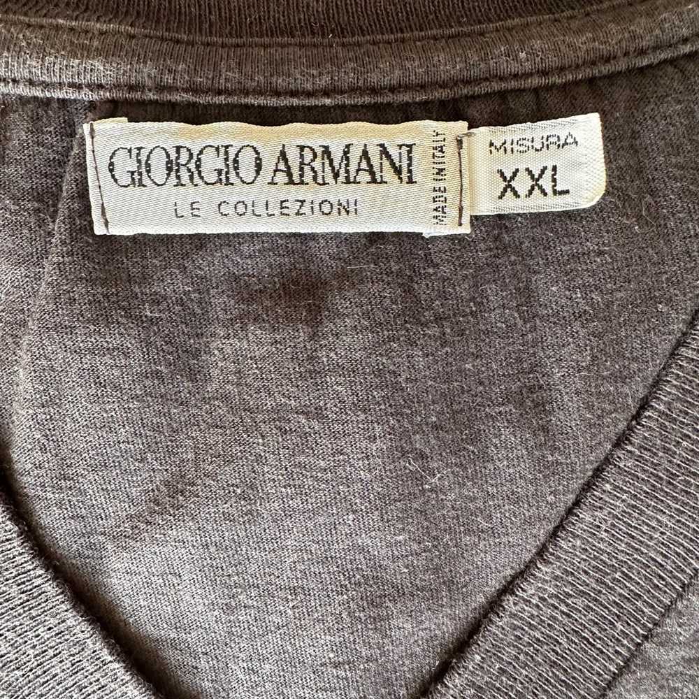 Armani V-neck T-shirt blue XXL - image 2