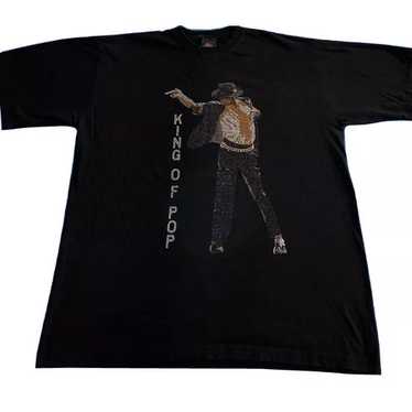 Mens 2XL Michael Jackson Bling T Shirt - image 1