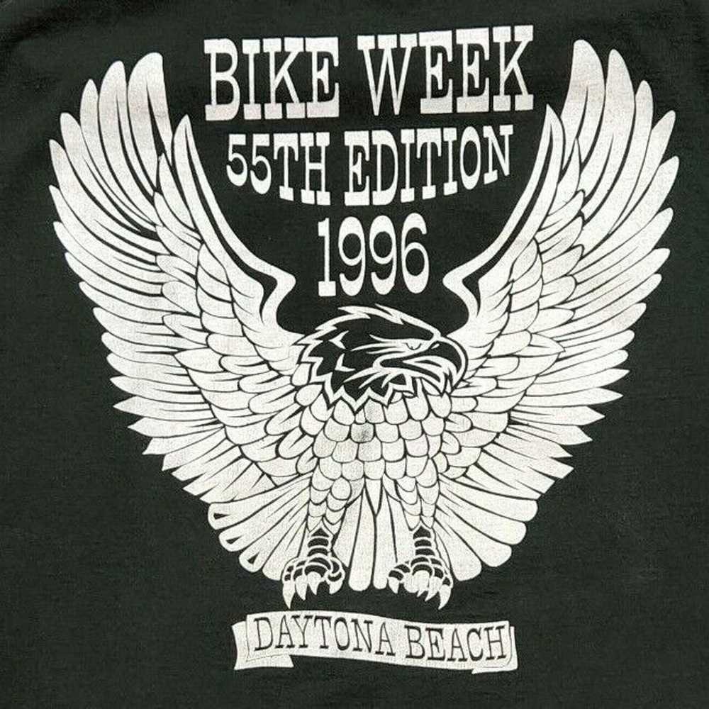 DAYTONA BEACH BIKE WEEK 1996 Vtg Black Graphic  E… - image 4