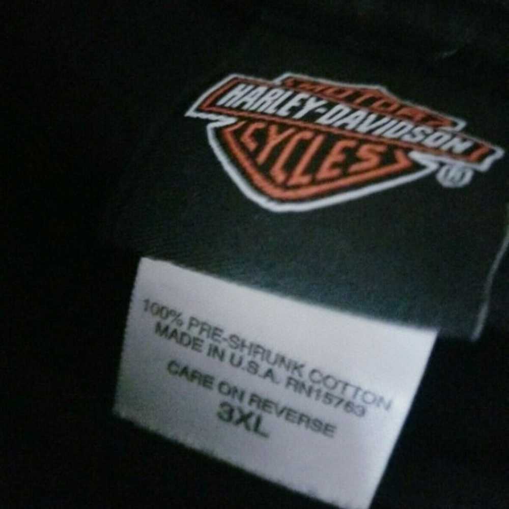 Harley Davidson Black S/S Cotton T-Shirt UKES KEN… - image 3