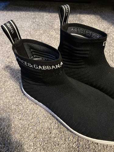 Dolce & Gabbana Neoprene Graphic Print Sock Sneake