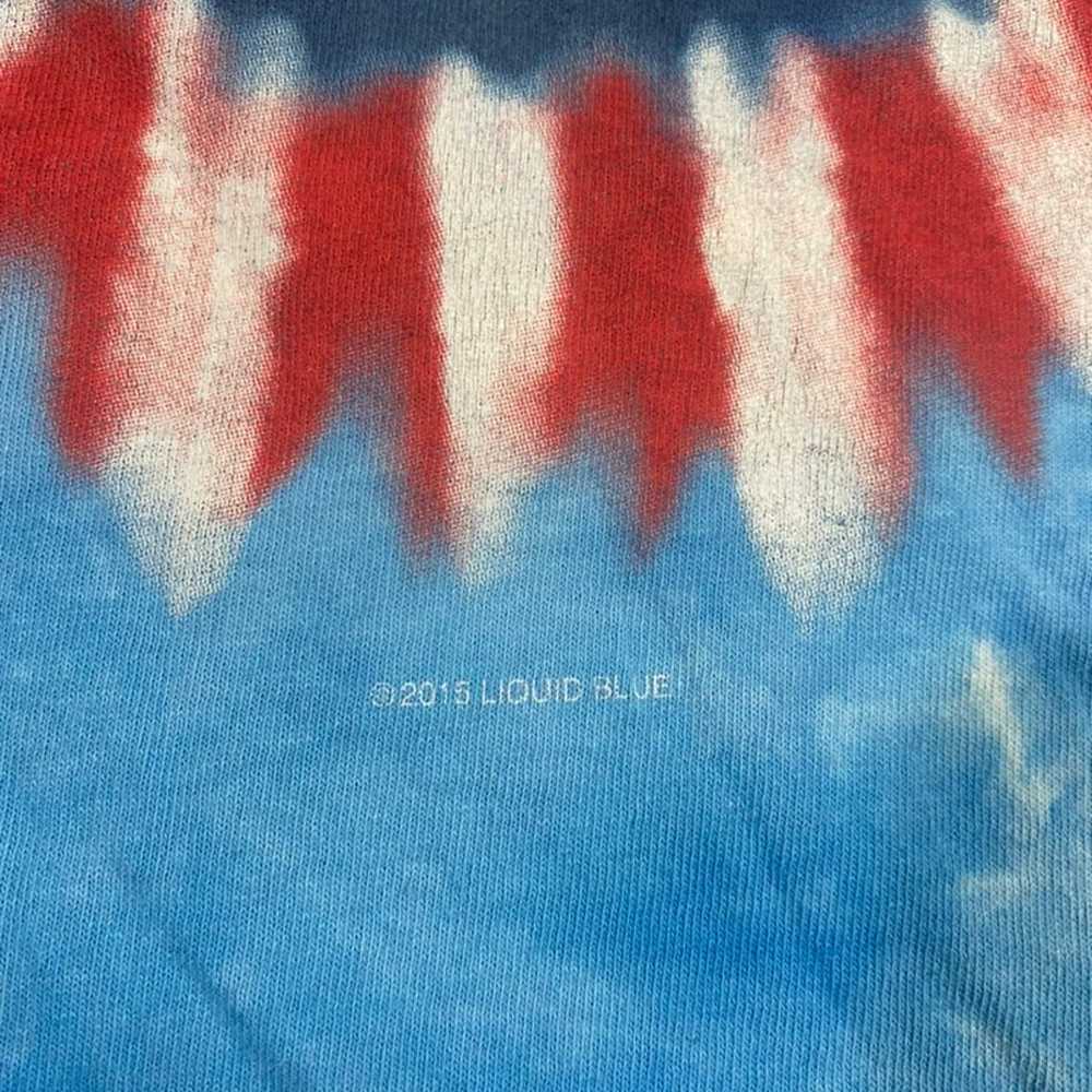 Liquid Blue 2015 Tie Dye Peace Sign Shirt - image 4